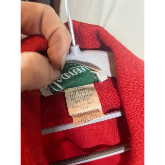 Joanna Women Red Textured One Button Blazer Jacket Size 20W - Picture 7 of 7